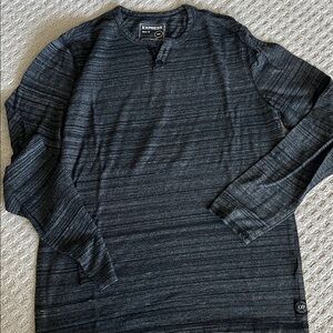 Express Charcoal Heather Long Sleeve Shirt